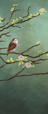 Roller blind Birds on the branch