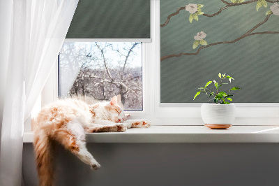 Roller blind Birds on the branch