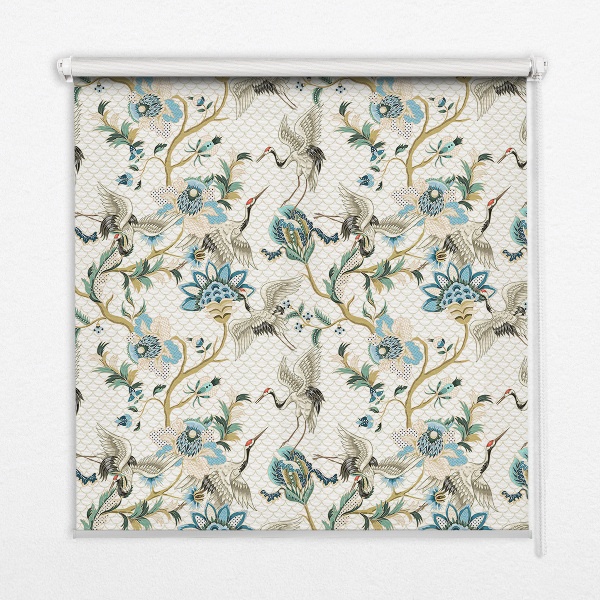Window blind Flowers and birds