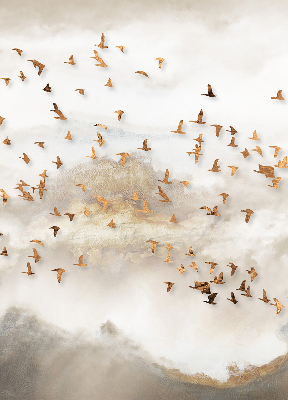 Roller blind for window A herd of birds