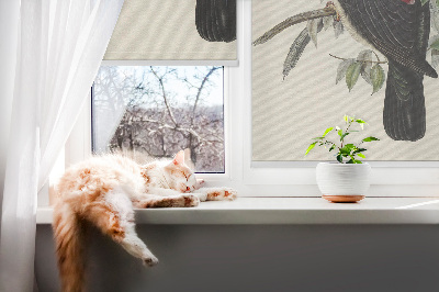 Kitchen roller blind Birds on the branch