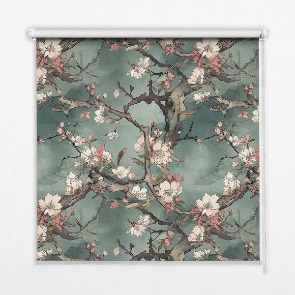 Kitchen roller blind Flowers on a tree
