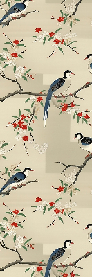 Roller blind for window Birds on a tree