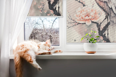 Window blind Cath in flowers