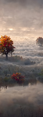 Roller blind for window Trees in the fog