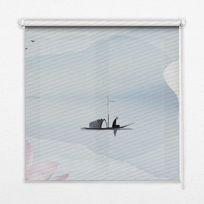 Daylight roller blind Fisherman on the boat