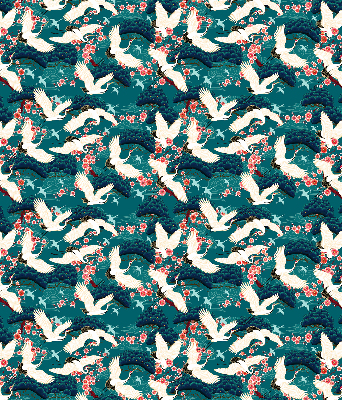 Window blind Flock of cranes
