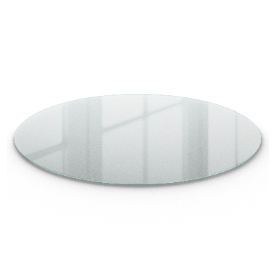 Round semi-transparent glass table top