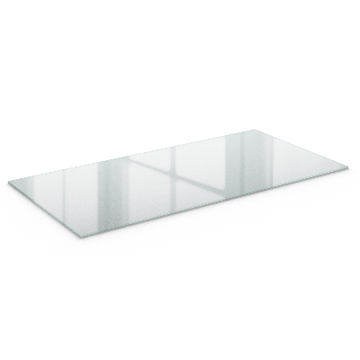 Glass top for coffee table in a rectangular shape with semi‑transparent finish