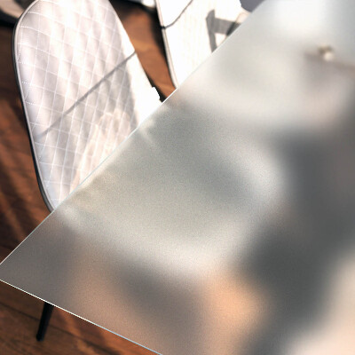 Glass top for coffee table in a rectangular shape with semi‑transparent finish