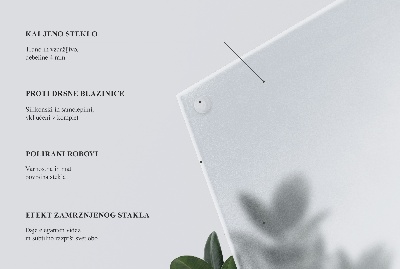 Glass top for coffee table in a rectangular shape with semi‑transparent finish