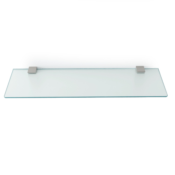 Tempered semi-transparent glass shelf for bathroom