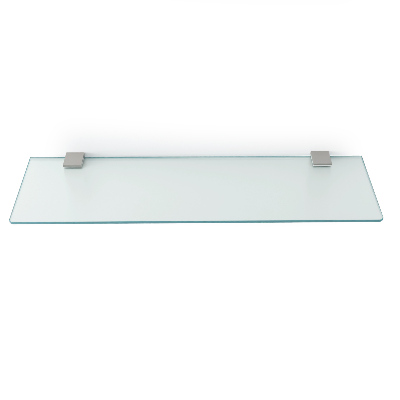 Tempered semi-transparent glass shelf for bathroom