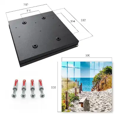 Wall mounted key box Coastal path by the sea