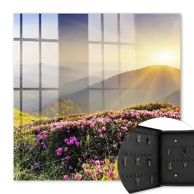 Decorative key box Mountain sunrise