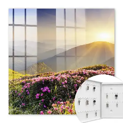 Decorative key box Mountain sunrise