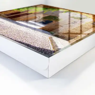 Stone street architecture and greenery key box for home