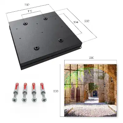 Stone street architecture and greenery key box for home