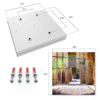 Stone street architecture and greenery key box for home