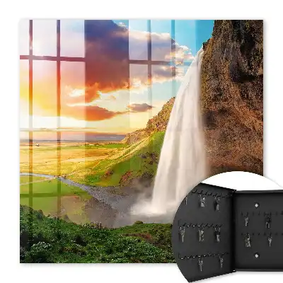 Wall mounted key cabinet A stunning landscape with greenery in the background