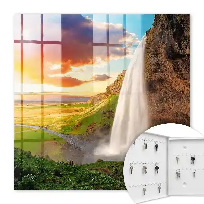Wall mounted key cabinet A stunning landscape with greenery in the background