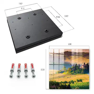 Wall mounted key box Tuscan idyll with a house on a hill
