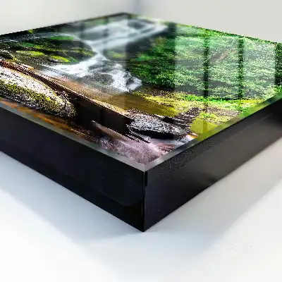 Decorative key box with a lush greenery design