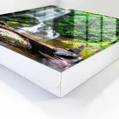 Decorative key box with a lush greenery design