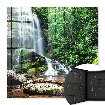 Decorative key box with a lush greenery design