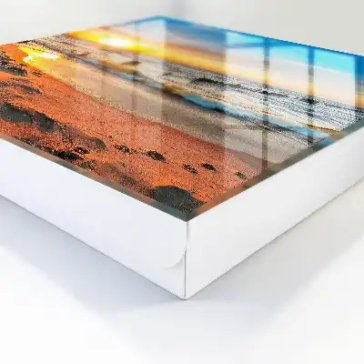 Key cabinet Sunset over the sea with a beach