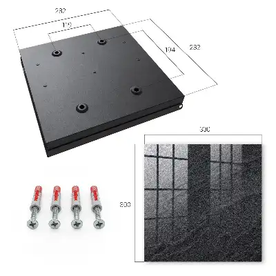 Key box for home Stone structure in black and gray