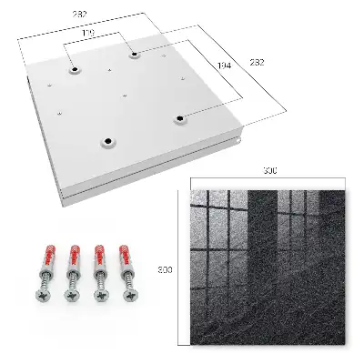 Stone Effect Key Box in Black and Gray
