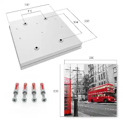 Wall mounted key cabinet London contrast with the red box