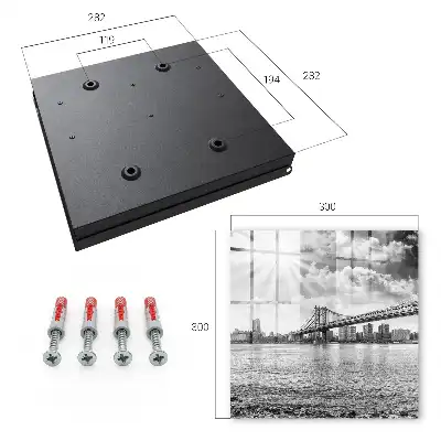Key box for home City and bridge with sun rays