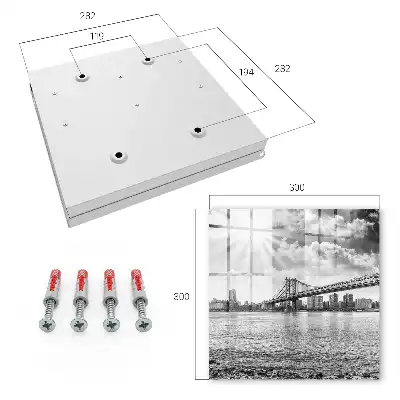 Key box for home City and bridge with sun rays