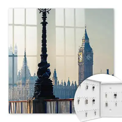 Decorative key box The urban charm of architecture at dawn