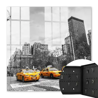 Wall mounted key cabinet Urban energy black and white buildings