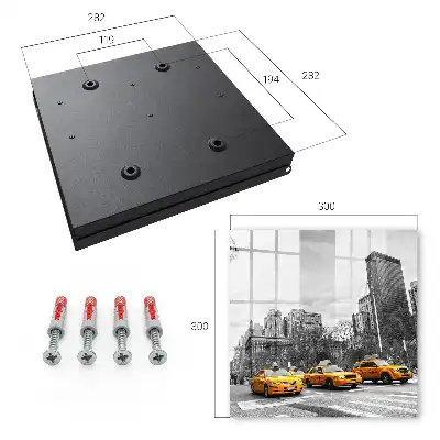Wall mounted key cabinet Urban energy black and white buildings