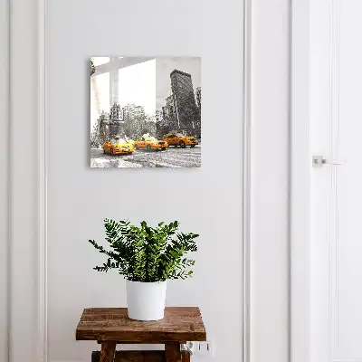 Wall mounted key cabinet Urban energy black and white buildings