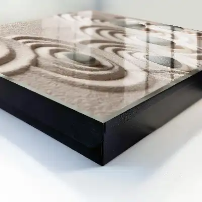 Wall mounted key box Zen peace with gray stones