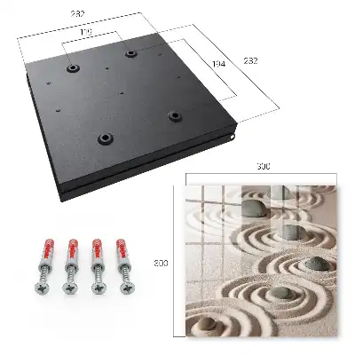 Wall mounted key box Zen peace with gray stones