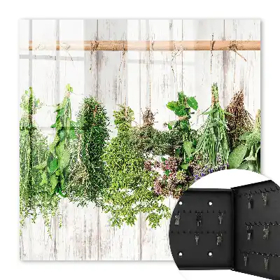 Decorative key box Dried herbs in a rustic style