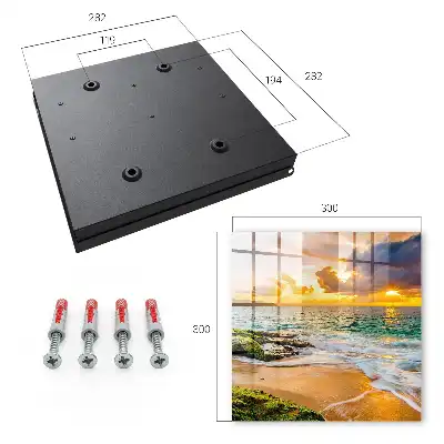 Wall mounted key box Sunset in warm colors