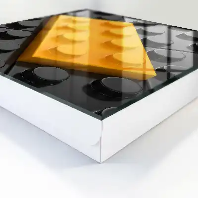 Key box for home Yellow block with black elements