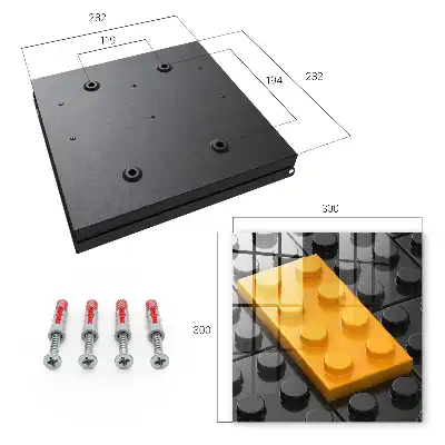 Key box for home Yellow block with black elements