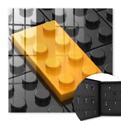 Key box for home Yellow block with black elements