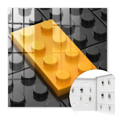 Key box for home Yellow block with black elements