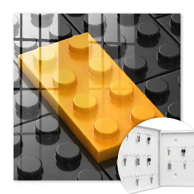 Key box for home Yellow block with black elements