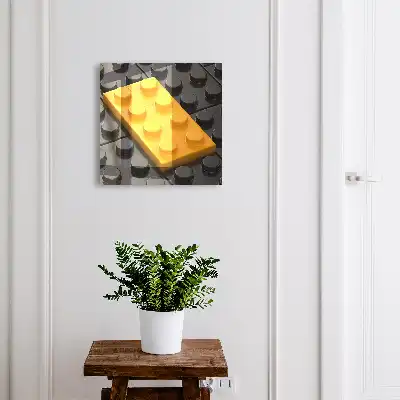 Key box for home Yellow block with black elements
