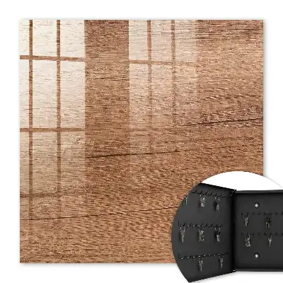 Decorative Wooden Key Box with Natural Grain